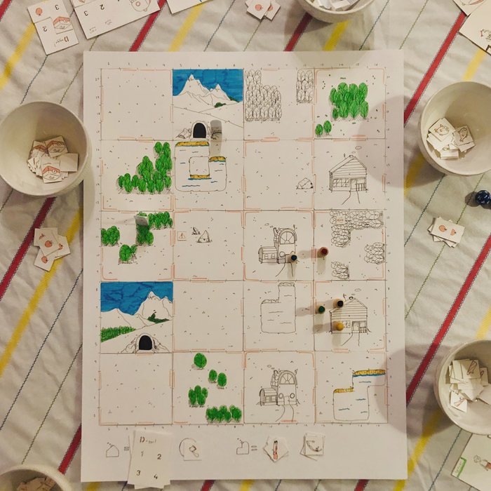 Rough! prototype board laid out on the table